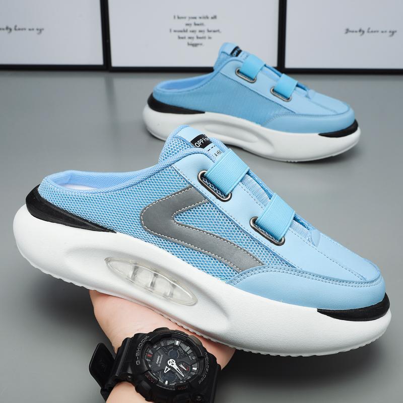 

Мужские ленивые тапочки, сандалии для дома и улицы, мужские нескользящие тапочки с толстой подошвой, повседневная обувь, тапочки Baotou 39 небесно-голубой