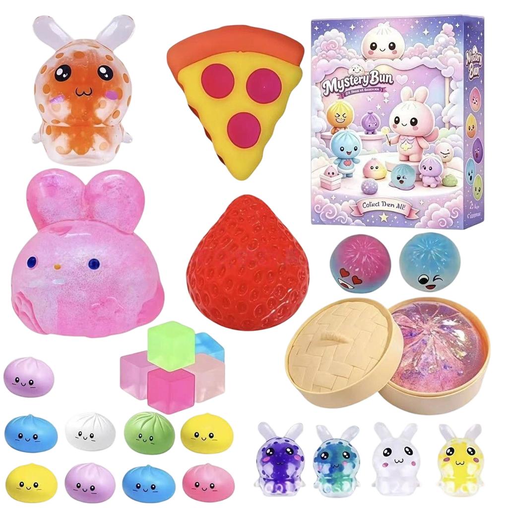 3D pressure reducing, kneading, and music blindbox toy set