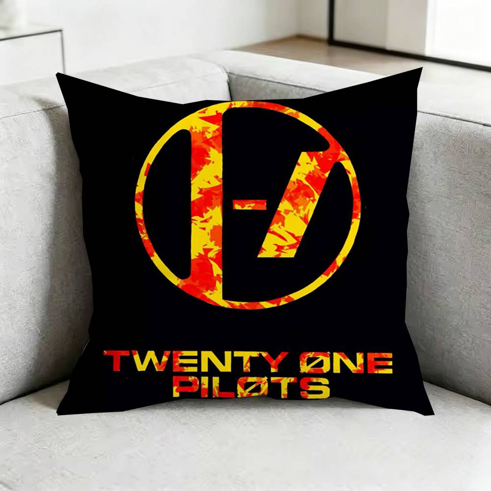 T-Twenty One Pilots BAND Pillow Case Square Double-Sided Sofa Cushion Cover Bedroom Bedside Pillow Gift