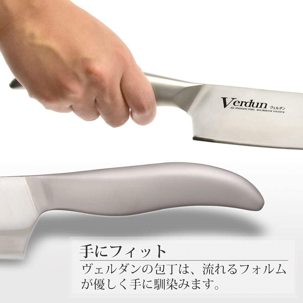 Shimomura Kogyo Verdun Deba Molybdenum Vanadium Dishwasher Made In Niigata Knife, 180mm, Steel, Safe, OVD-154, Tsubame-Sanjo,