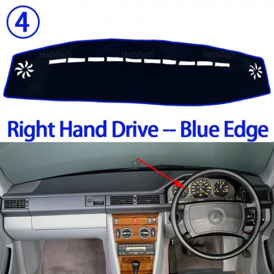 Для Mercedes Benz E-Class W124 E 250 420 200 300 1987-1997 Коврик на приборную панельЗащита от солнца Right Hand Blue