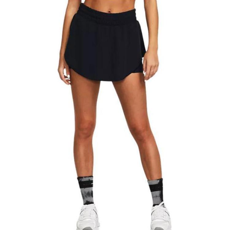 Under Armour Gonna Casual Morbida Traspirante Impermeabile UA Vanish Tinta Unita a Vita Media con Coulisse Donne gonne Nero 1383621-001