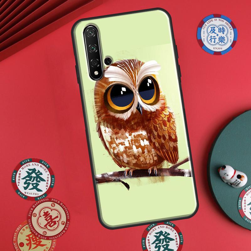 Cute Owl Cartoon For Huawei P60 Pro P30 P40 Lite Nova Y61 Y91 Y90 Y70 Y60 Y72 12s 12i 11i 7i 8i 9 10 SE Case