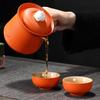 Portable Coarse Pottery Travel Tea Set