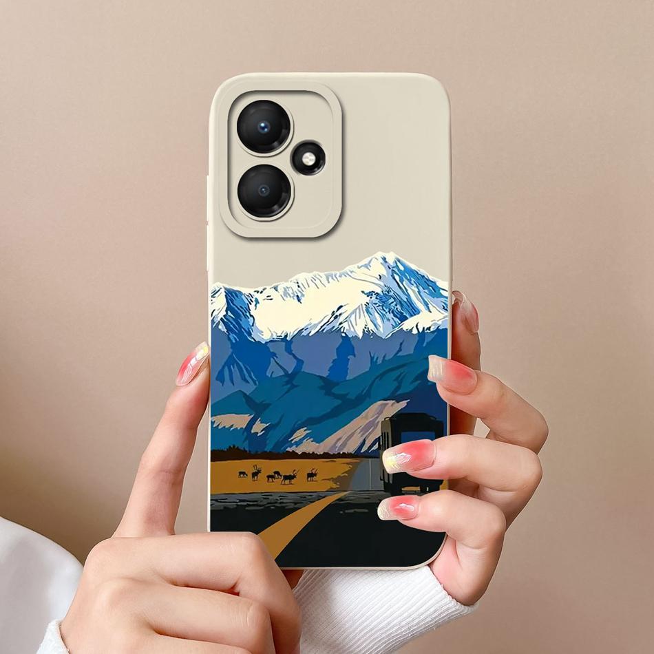 For Infinix Hot 30 Play 30i Phone Case Cartoon Liquid Silicone Full Protection Anti Drop Cover For Infinix Hot30 30Play Bumper