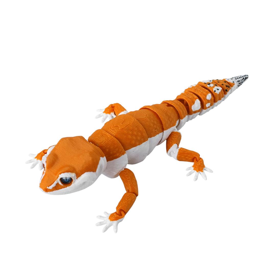 3D Printed Jointed Leopard Gecko Action Figure Model Toy