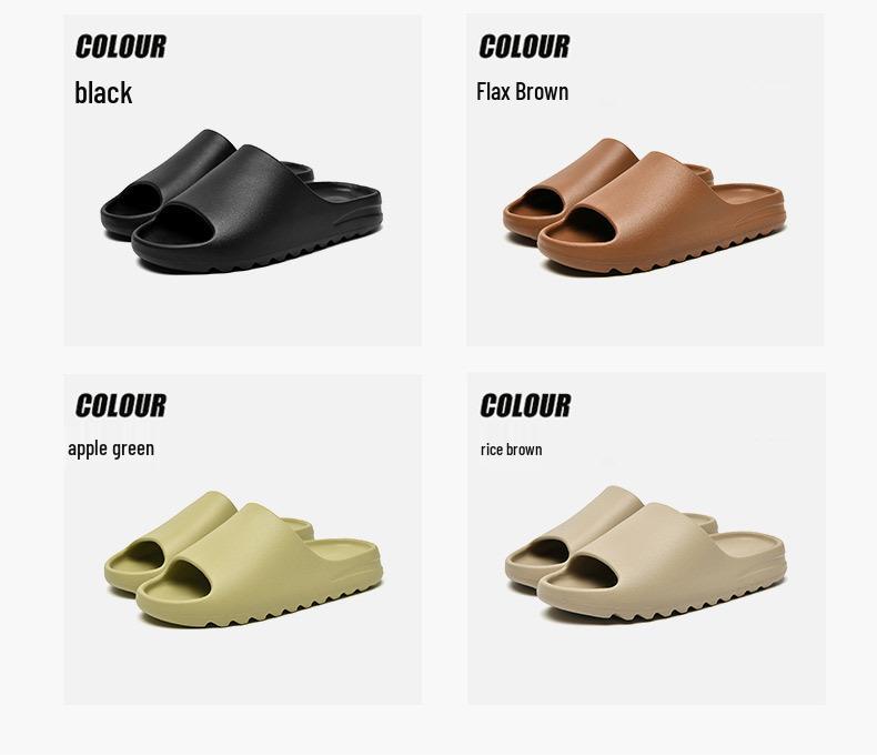 Men's Summer Non-Slip Sport Slippers, "Stepping on Clouds" Single Strap Sandals, Lightweight Thick-Sole Indoor/Outdoor Flip-Flops
