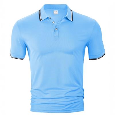 Mode Homme Polos à Manches Courtes Classiques Col Rabattu Business Décontracté T-shirts Hauts