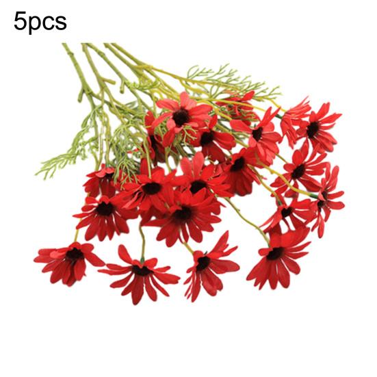 Künstliche Blumen Chrysanthemenstrauß 2 oder 5 Stiele 21 Zoll Realistisches Seiden-Kunststoff-Simulationsdesign UV-beständig Farbecht Fälschung