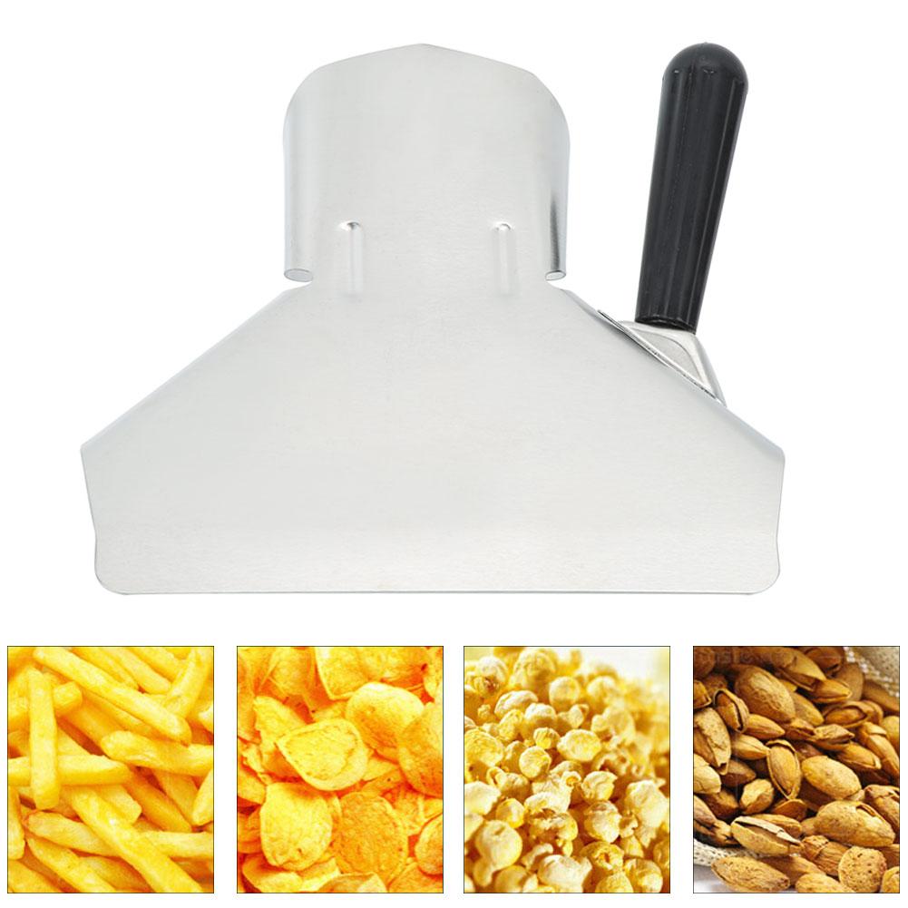 Stainless Steel Food Popcorn Chips Scoop with Handle for Commercial Restaurant UseSingle Handle