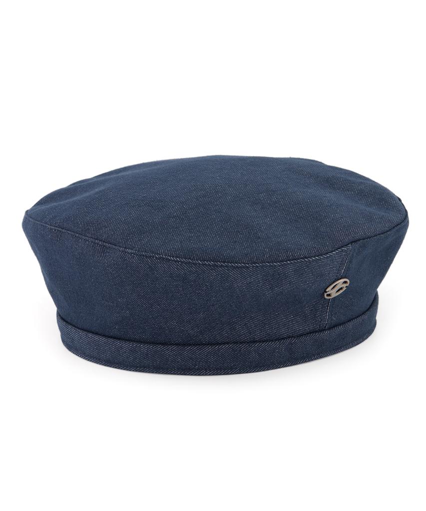 Eondeokeonteulol Big Size Oversized Denim Classic Adjustable Beret Unisex Hat Uc / Over Fit Beret / Denim Bl