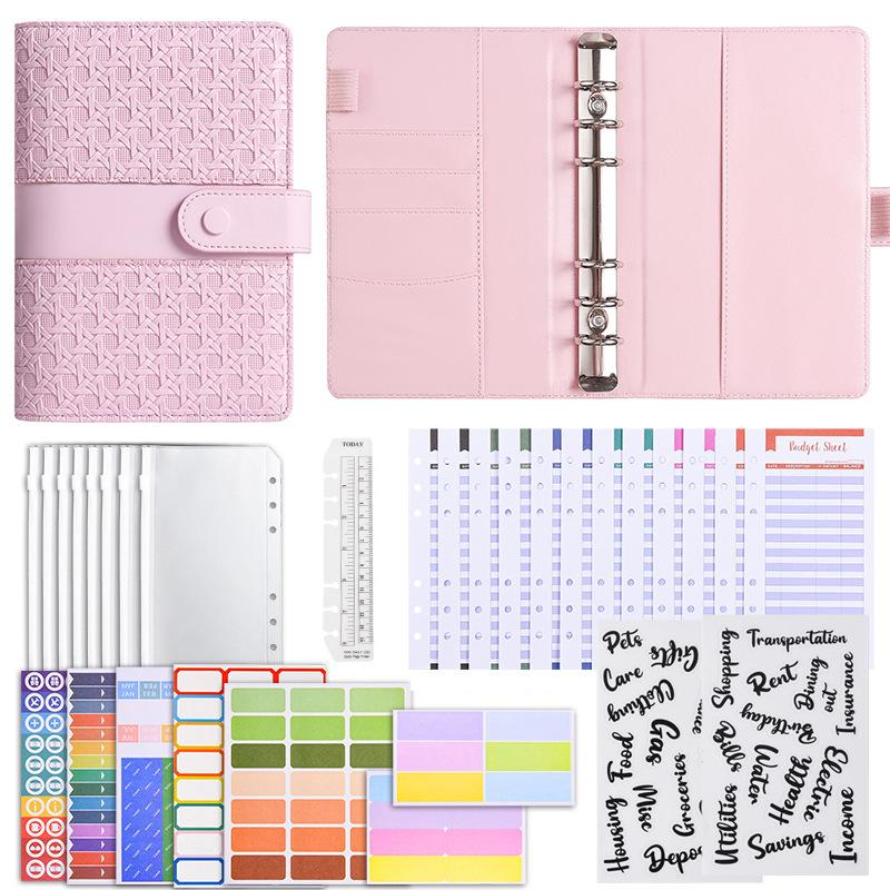 Budget Binder Cash Envelopes A6 Money Saving Binder with Zipper envelopes,Macaron-themed Cash Budget Ledger and Financial Planning Gift Set