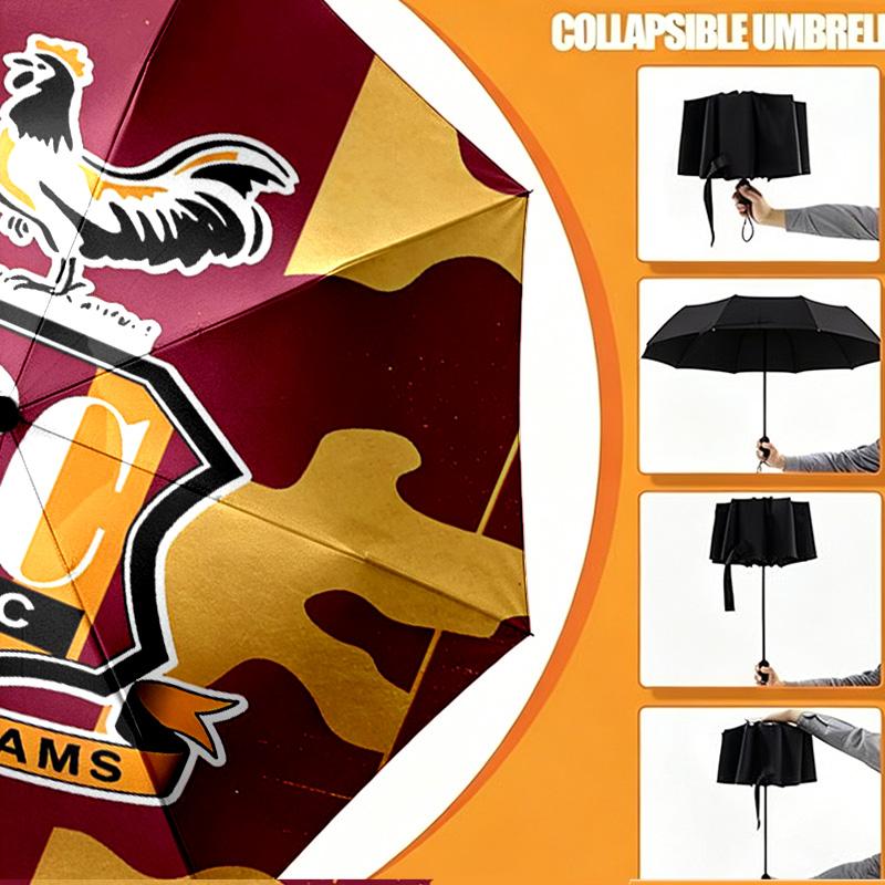 Bradford City AFC Print Umbrella Automatic Opening/ Closing - Portable Foldable Design - Daily use for Travel/Outdoor - Gift for Birthday