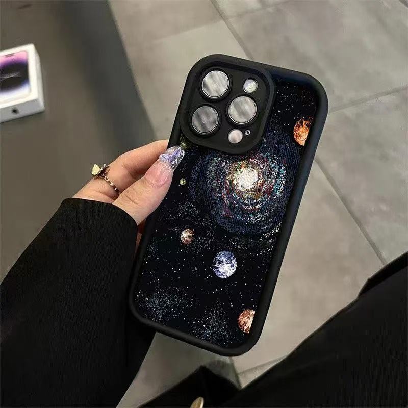 European and American starry sky is suitable for iphone16pro mobile phone case Apple 15 anti-drop 14 personality 13promax new 12x