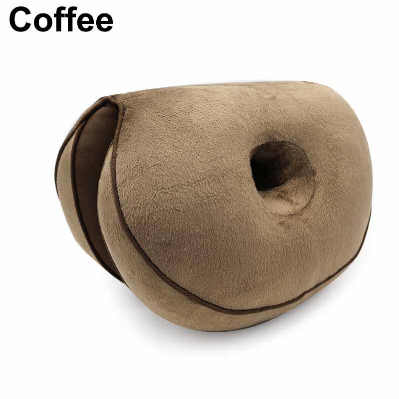 New Dual Comfort Orthopedic Cushion Pelvis Pillow Lift Hips Up Seat Cushion Multifunction Plush Cushion Latex Granules Memory Foam Folding Pad