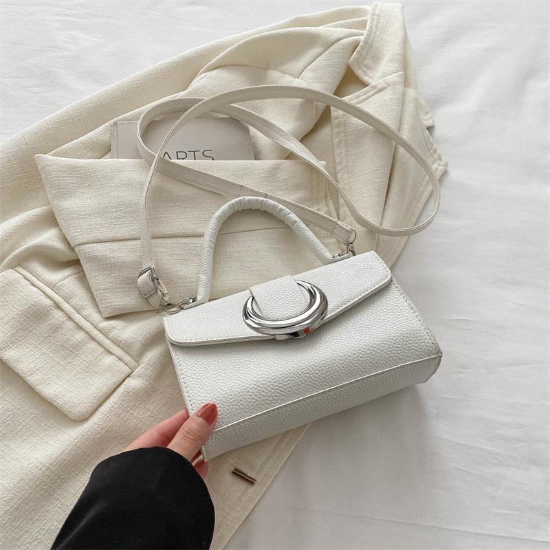 Chic Pu Crossbody Bag Stylish Vintage Small Square Handbag For Trendy Women