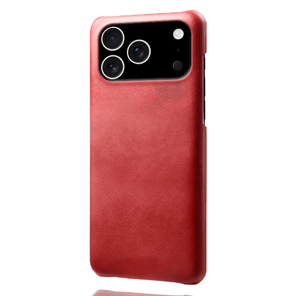 For iPhone 17 Pro Case Calf Texture PU Leather Hard PC Protective Phone Cover