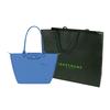Longchamp Snap Zipper Closure Canvas Tote Shopping Bag Women tote Blue 1899919P82
