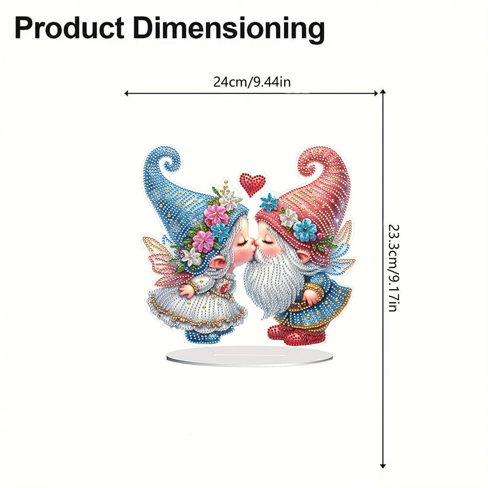 5D DIY Romantic Valentines Day Diamond Tabletop Decor Cat Rose Dog Rose Small Flower Bed Rose Hot Air Balloon Tabletop Decor