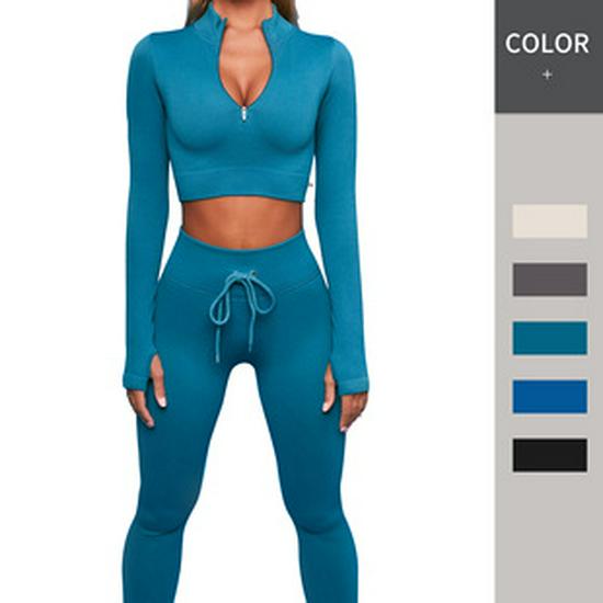Leggings modelatoare fără cusături cu talie înaltă, aspect fals denim, pentru femei