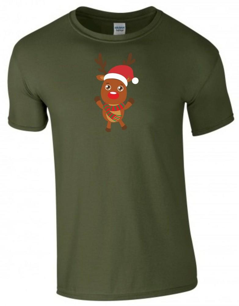 Santa Rudolph T Shirt Red Nose Reindeer Funny Christmas Xmas Gift Unisex Tee Top M