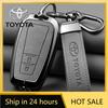 Leather Car Smart Remote Key Case Cover Shell for Toyota Avalon Camry RAV4 Prius CHR C-HR Corolla Land Cruiser Prado Keychain Ca