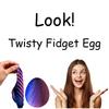 Twisty Fidget Egg 3D Printed Slippery Egg Fidget Easter Egg Toys Basket Stuffers Rotating Fidget Puzzle Toy For Stress Relief