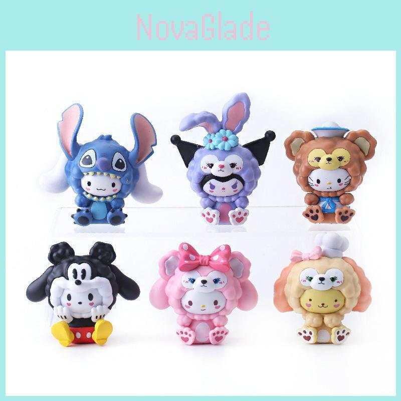Cute Melede Cos Series Hello Kitty Collectible Toy Figure Pvc Material