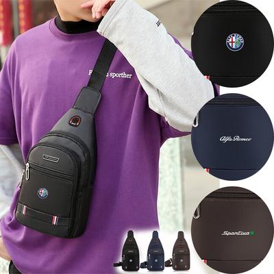 TSHP4 Borsa da Petto da Uomo Zaino a Tracolla Monospalla Impermeabile Per Alfa Romeo Sportiva 159 Giulietta 147 Stelvio Car Styling