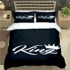 Fashion King And Queen Print Bedding Set Single Twin Full King Size Cute Animals Bed Linen Adults Teens Bedroom Luxury Gift