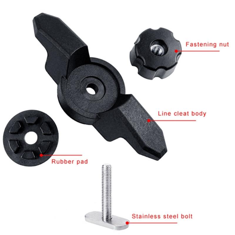 Heavy Type Nylons Rope Cleats For Boats Kayaks Anchors Secure Antslip Light Weight Waterproofed Fastener