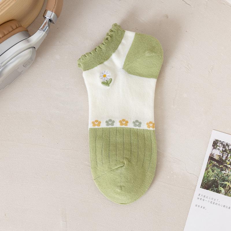 

Женские летние тонкие простые и удобные милые маленькие свежие светло-мятные носки 1 pair