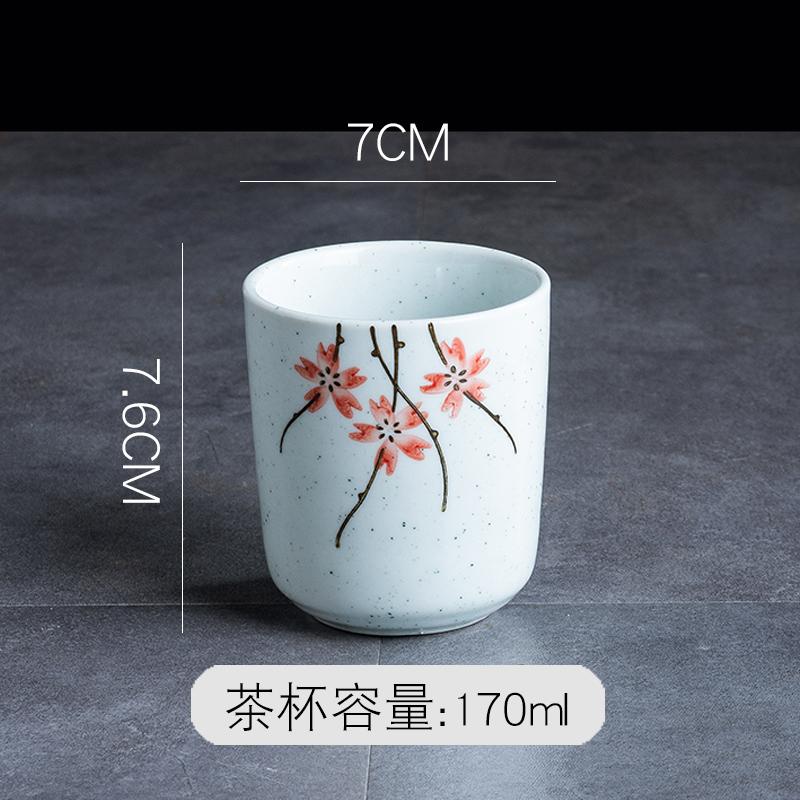 Japanese Ceramic Tea Cup Japanese Restaurant Soup Swallow Cup Office Coarse Pottery TeaCup Tea Set Accessories Drinking Utensils