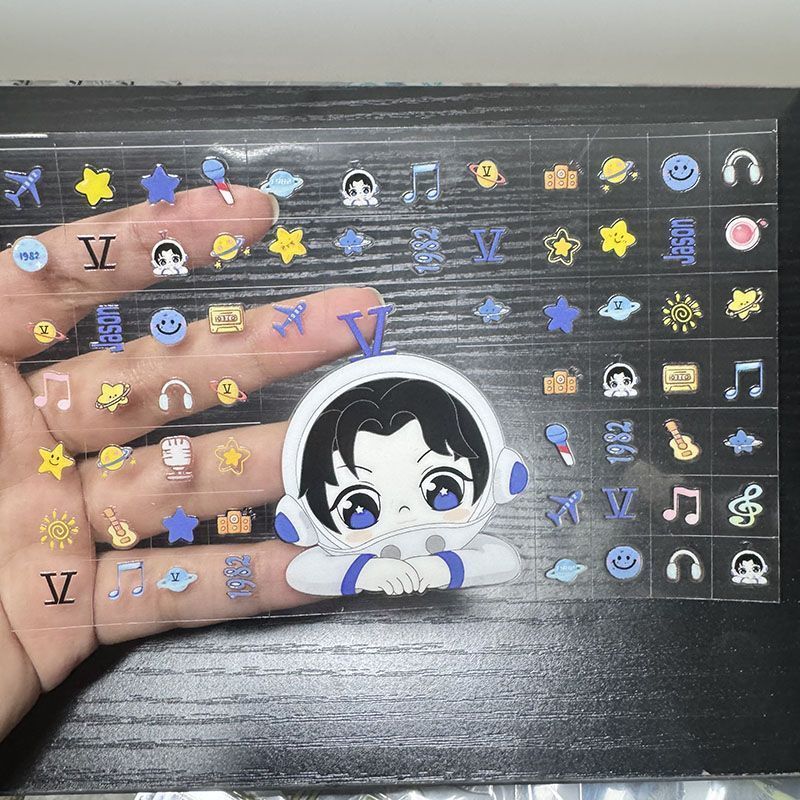 

Xiaohongshu New Arrival Zhang Jie Concert Nail Sticker 3D Relief Stereo Niche Style DIY Nail Sticker Pattern Adhesive [Upgrade] ZJ Zhang Jie Nail Paste: 3