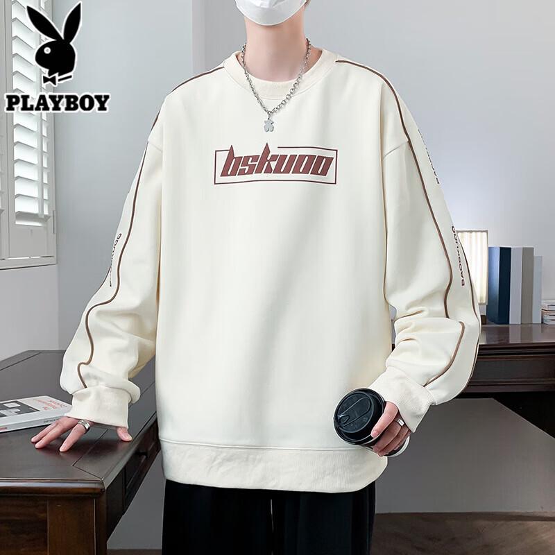 PLAYBOY Men s Heavyweight Round Neck Long Sleeve Sweatshirt 4XL