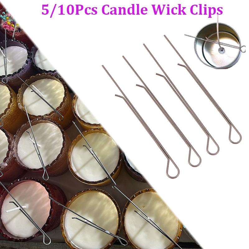 5/10Pcs Adjustable Self-Centering Wick Holders Pro Wick Centering Tool - Tool Steel Wick Stabilizer Bars for Candle Making