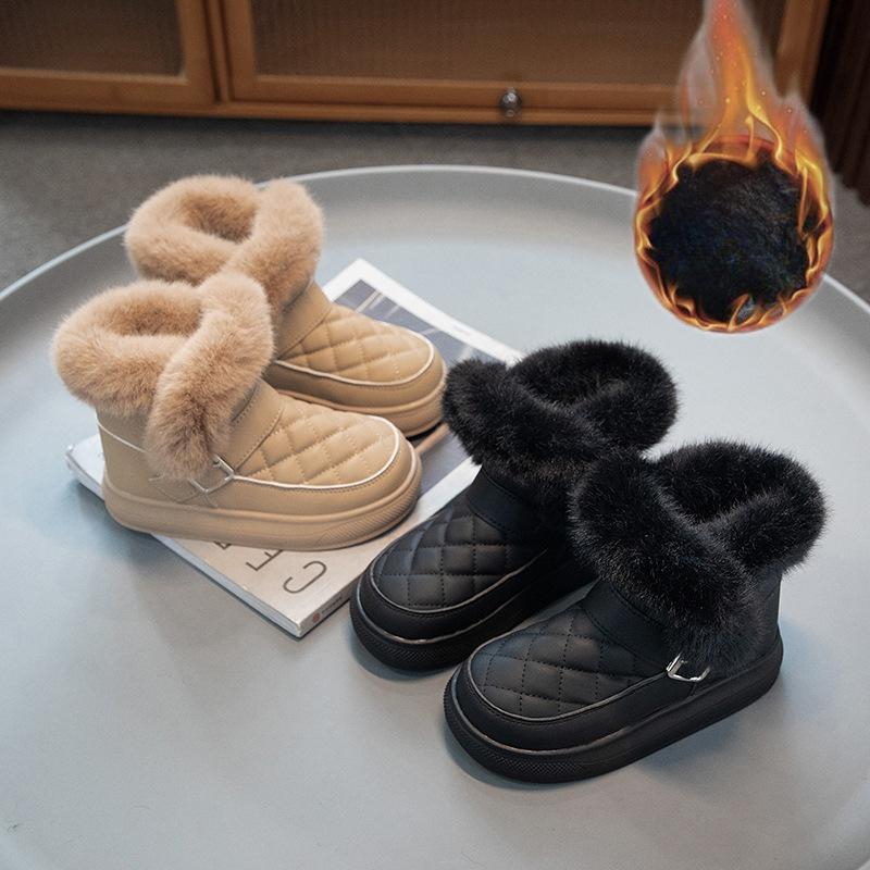 Korean Version Cute Children's Velvet Thickened Snow Boots, Winter New Student Cold-proof Cotton Boots