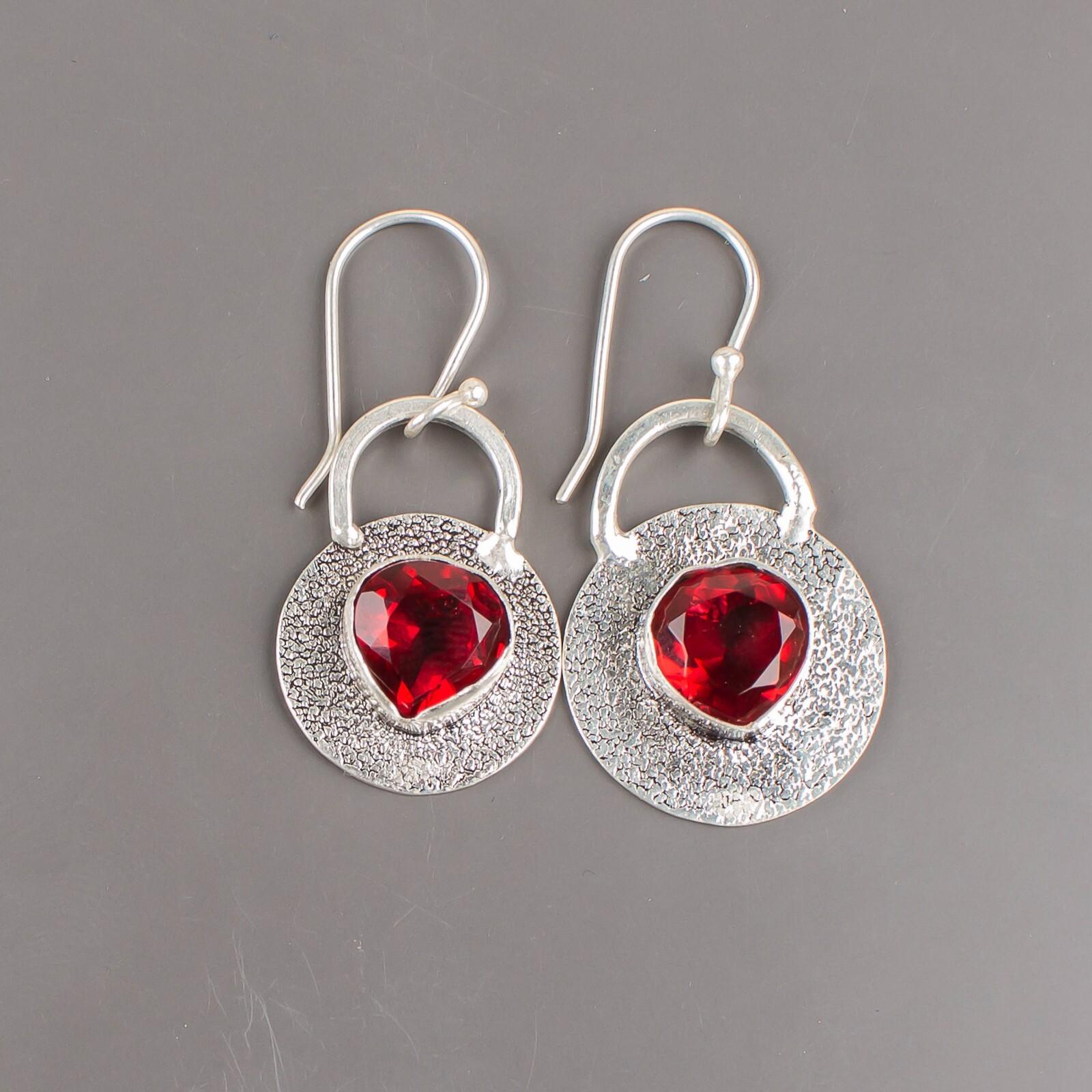 

Pink Rubellite Gemstone 925 Sterling Silver Jewelry Handcrafted Earrings 1.30 EE-63-4