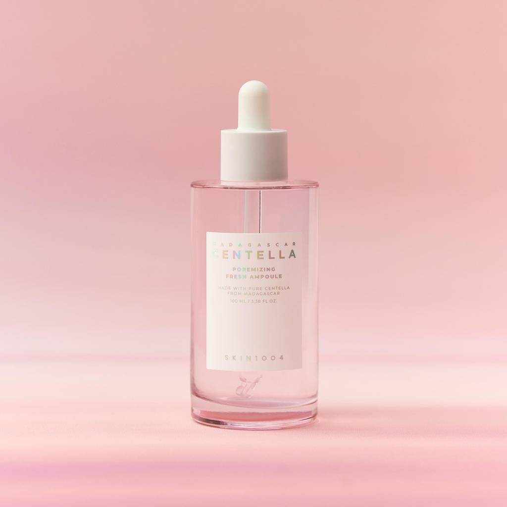Skin1004 Madagascar Centella Poreminizing Fresh Ampoule – Pore Tightening & Sebum Control Serum and Pink Himalayan Salt, Vegan, Korean