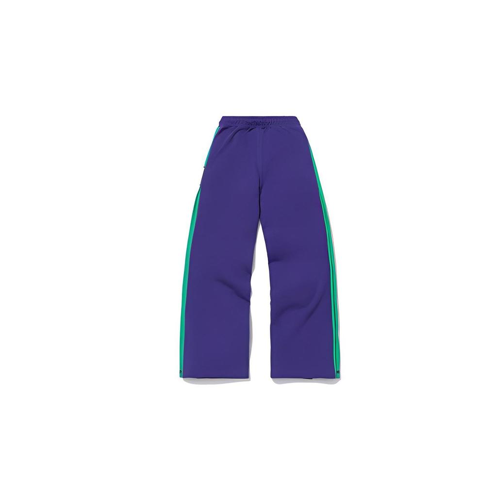 Li Ning X Disney Collaboration  Non-Shoe Series Fitted Sweatpants Knitted Straight-Leg Loose Sports Long Pants Women bottoms Spectrum-Purple AKXQ036-4
