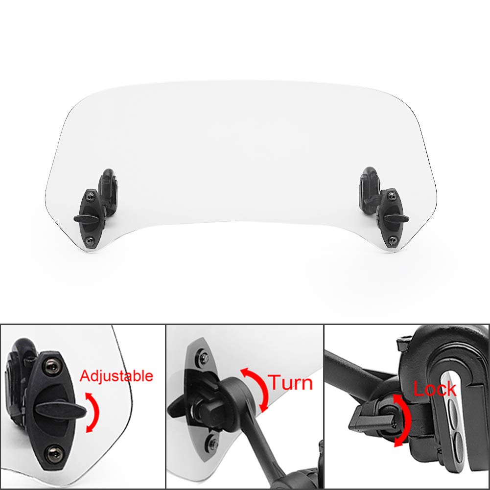 Alpha Rider Windscreen Extension, Clear, Universal Fit