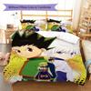 Anime HUNTER×HUNTER Pattern Bedding Set Quilt Cover Pillowcase Home Decor Gift (1 * Duvet Cover + 2 * Pillowcase, Without Core)