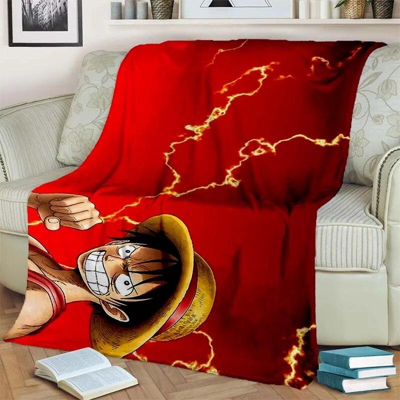 Japanese Anime One P-Piece Lightweight Flannel Blanket,Multi-purpose Holiday Gift Blanket Warm And Soft Blankets All Seasons