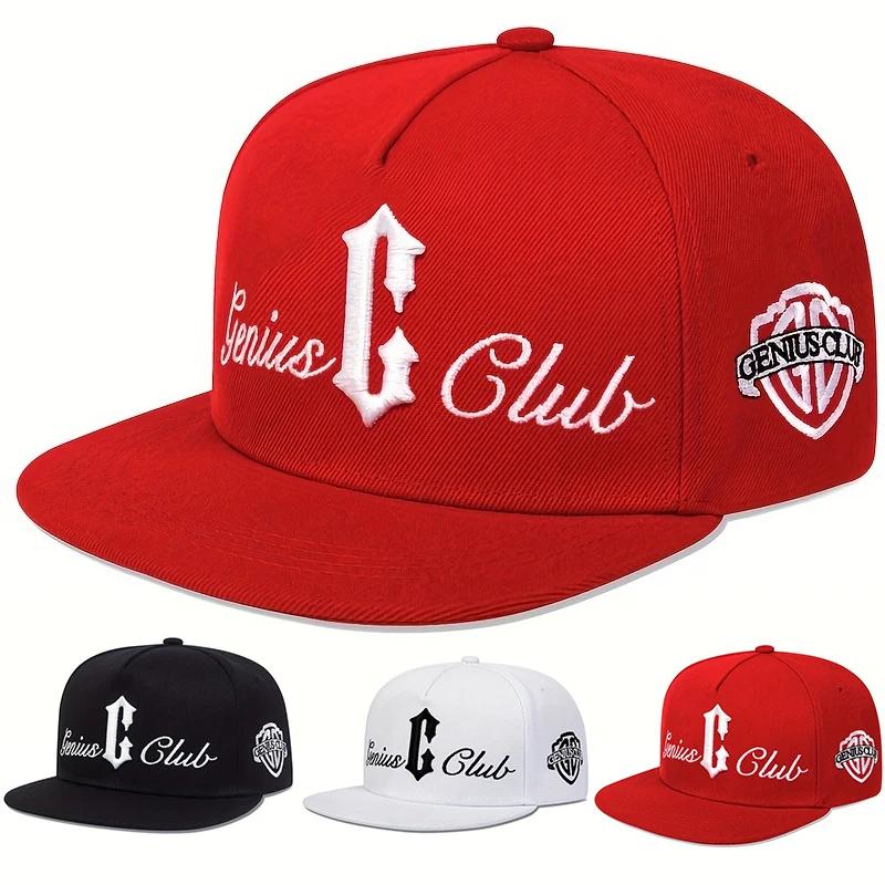 Unisex C Letter Embroidery Side Genius Club Hip-Hop Hats Spring Autumn Adjustable Casual Baseball Caps Outdoor Sunscreen Hat