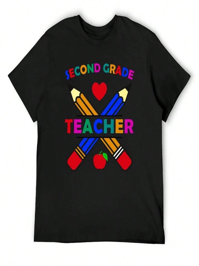 2nd Grade Teacher T-Shirt Customs Oversize T-Shirts Man Shirts T Shirts For unisex Graphic