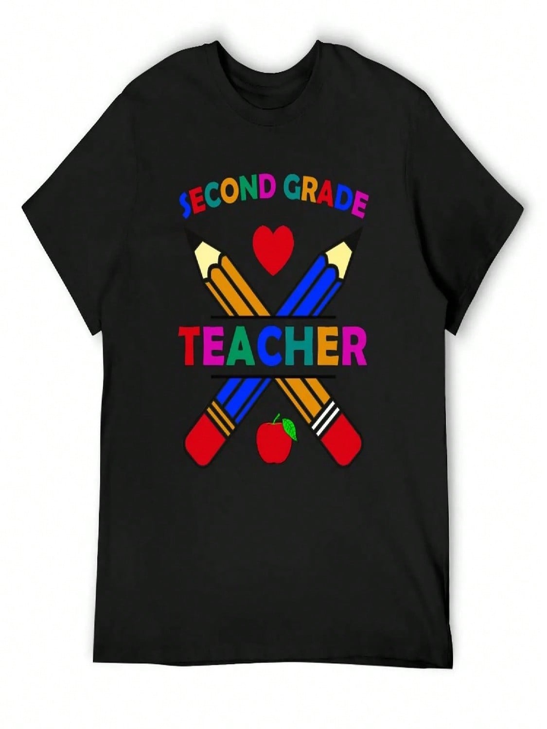 2nd Grade Teacher T-Shirt Customs Oversize T-Shirts Man  Shirts T Shirts For unisex Graphic S разноцветный