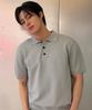 MINDBRIDGE [Couture] Collared Semi-Overfit Minimal Short Sleeve Knit - 2 Colors