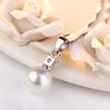 Weißer Diamant Zirkon Süßwasser Perle Anhänger Damen einfache Mode Perle versilbert Halskette