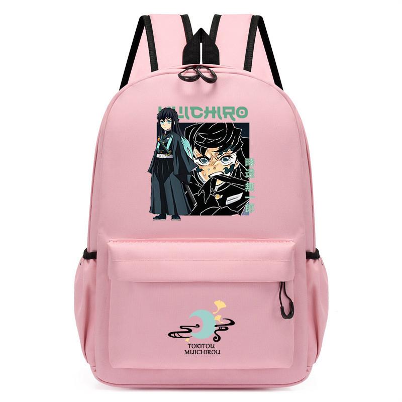 Student School Demon Slayer Print Backpack Casual Waterproof Small Bag