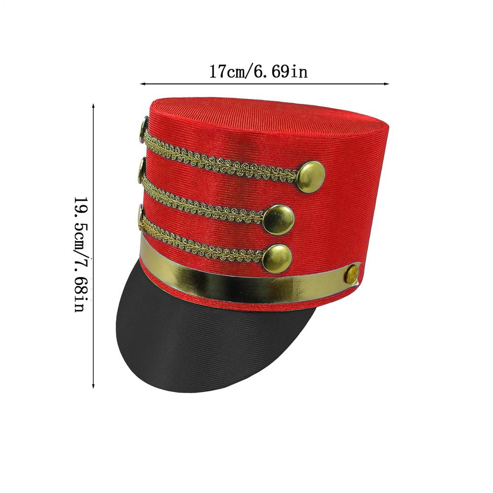 Nutcracker Toy Soldier Hat Soldier Band Major Cosplay Accessory Hat Creative Adults Costume Nutcracker Hat Performance Cosplay